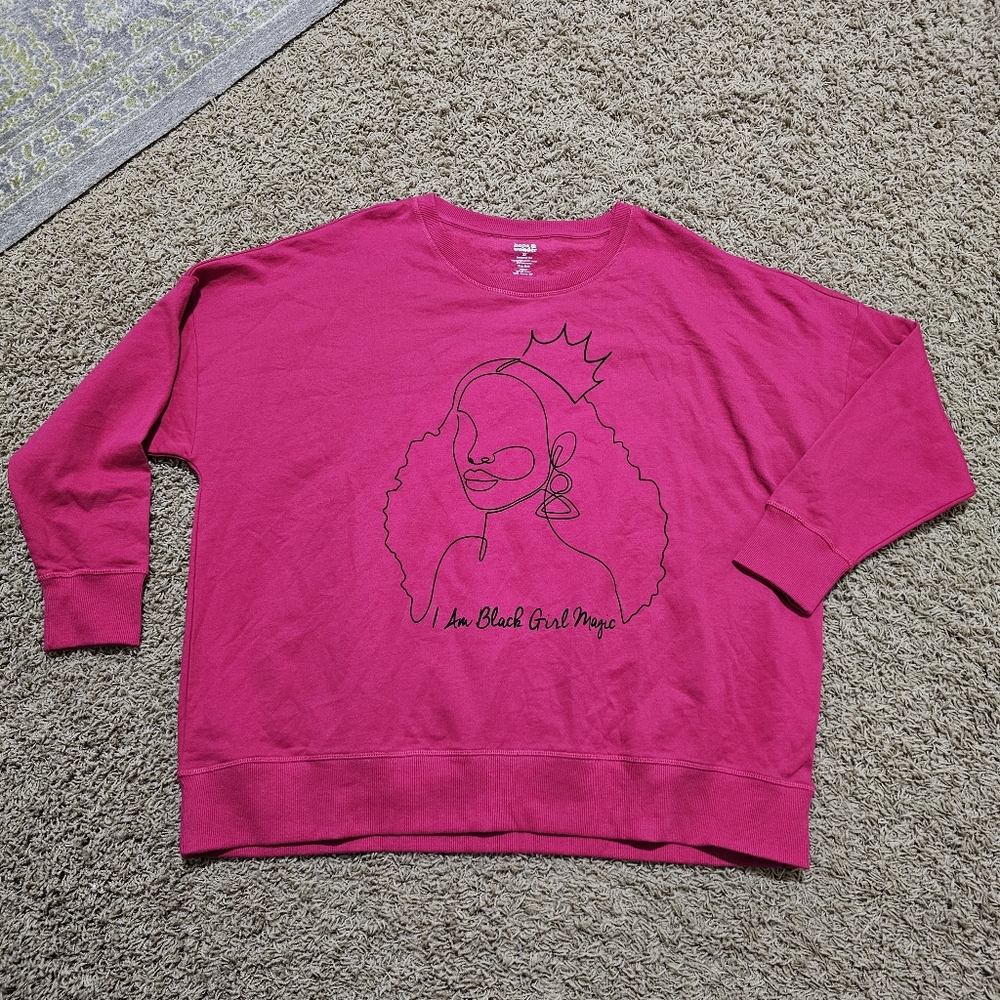 NWT Hope & Wonder Crewneck Graphic Sweatshirt Fleece Lined Longsleeve 2X Plus